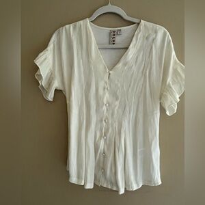 Anthropologie dolan Women's White Button-Up Top